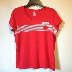 Retro Canada Maple Leaf Red 100% Cotton T-Shirt